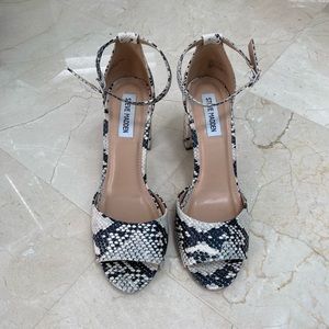 Steve Madden Snakeskin Block Heel